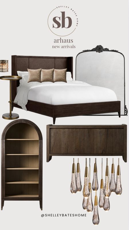 Arhaus new arrivals! 

Bedroom, bed, mirror, side table, bookcase, cabinet, light fixture, lighting, end table, pillows, home decor 

#LTKHome