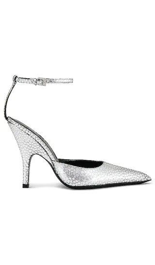 BY FAR Eliza Heel in Metallic Silver. - size 40 (also in 36, 37, 38) | Revolve Clothing (Global)