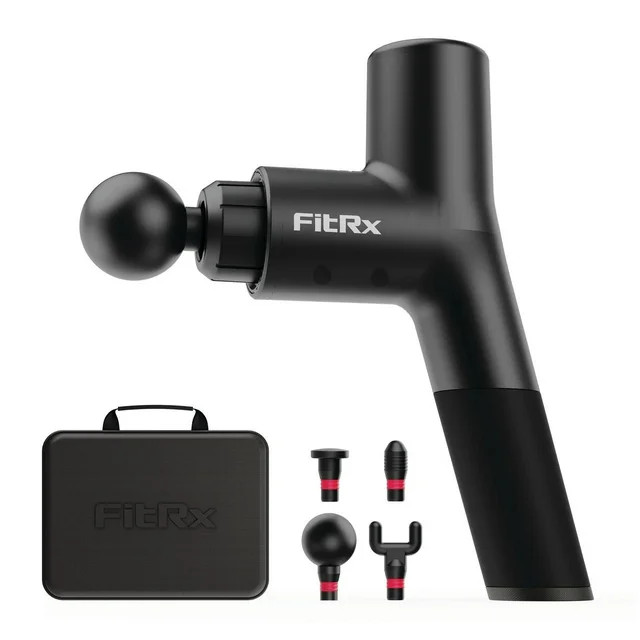 FitRx Neck and Back Massager, Handheld Percussion Massage Gun with Multiple Speeds and Attachment... | Walmart (US)