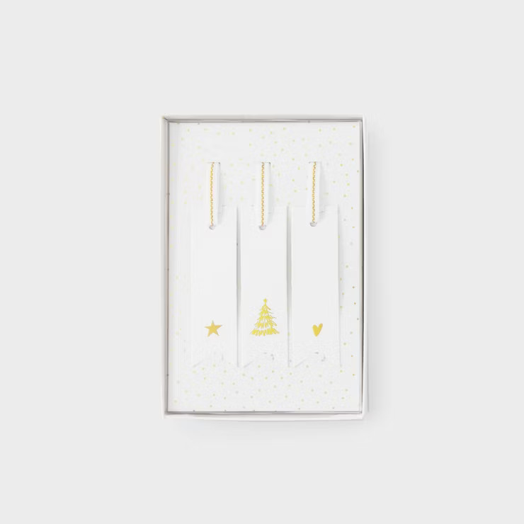 12ct Gift Tags White/Gold Foil - Sugar Paper™ + Target | Target