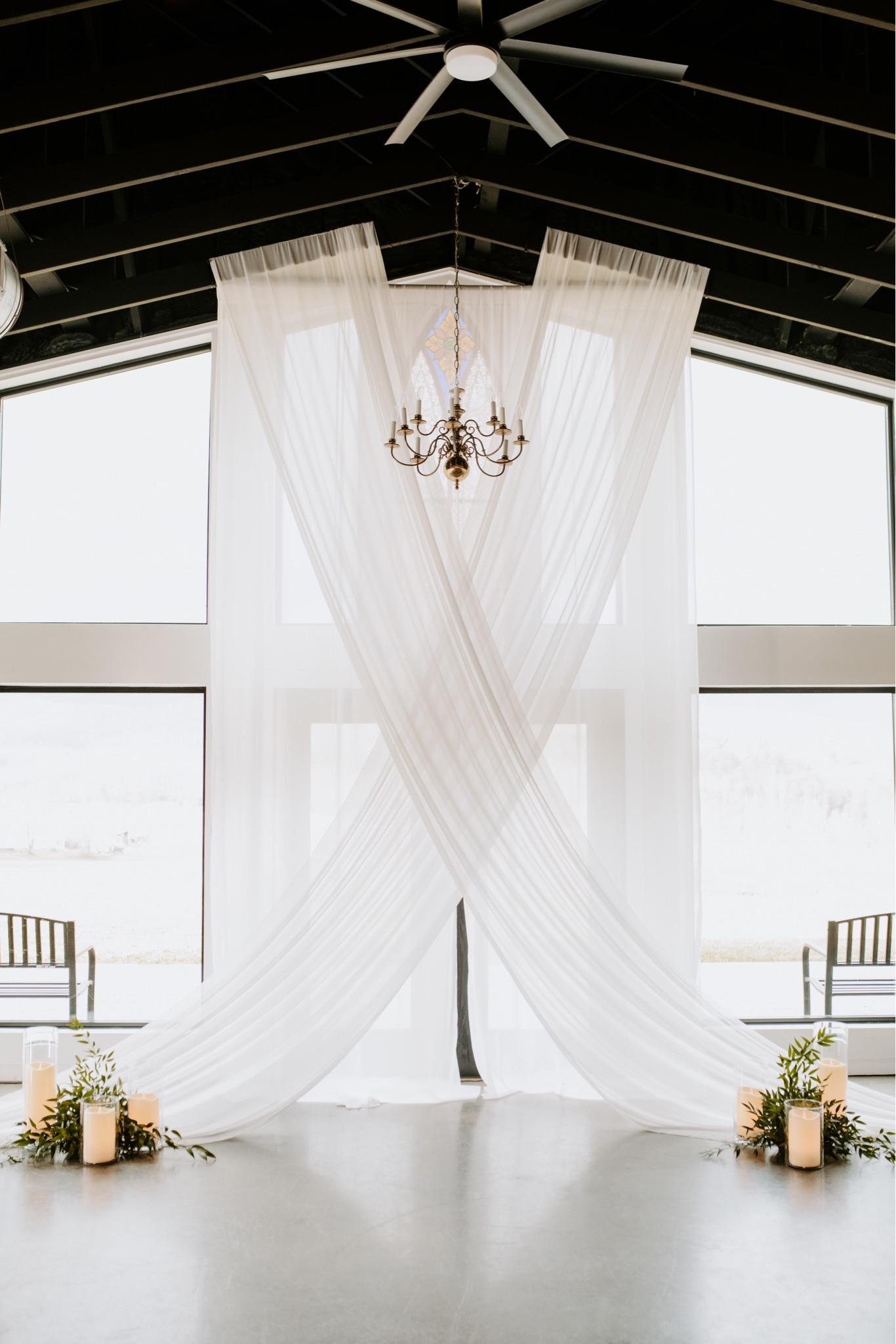 I DIYed my winter New Year’s Eve themed wedding ceremony backdrop using these drapes from amazon! I attached them to long curtain rods and connected to the beams with extra long black zip ties. 

#LTKwedding