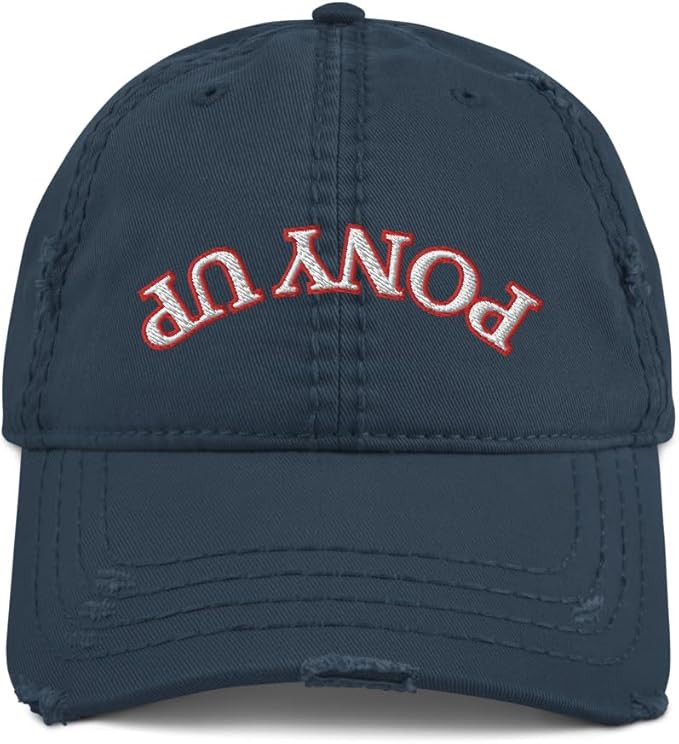 SMU Upside Down Pony Up Distressed Dad Hat | Amazon (US)