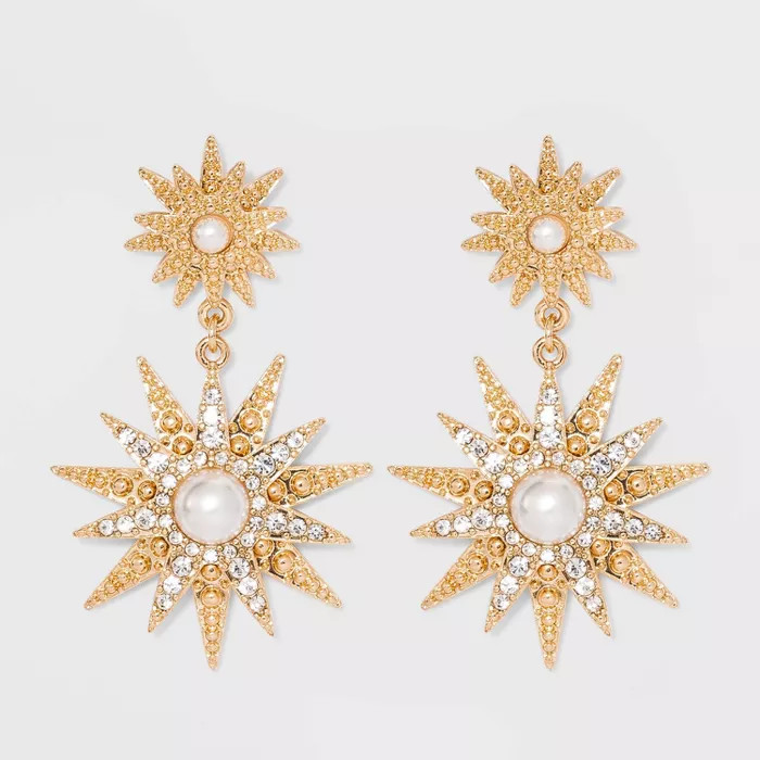 SUGARFIX by BaubleBar Celestial Drop Earrings - Gold | Target