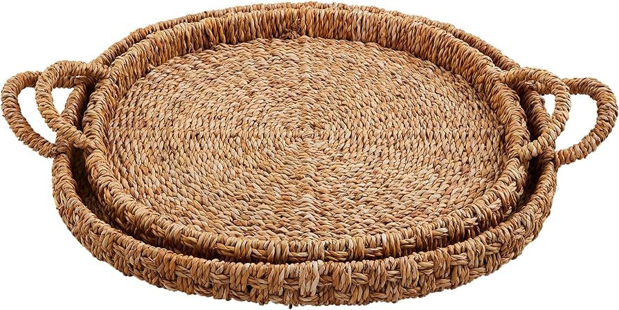 Mud Pie Basket Tray Set; small 17" x 20" | large 19" x 23" | Amazon (US)