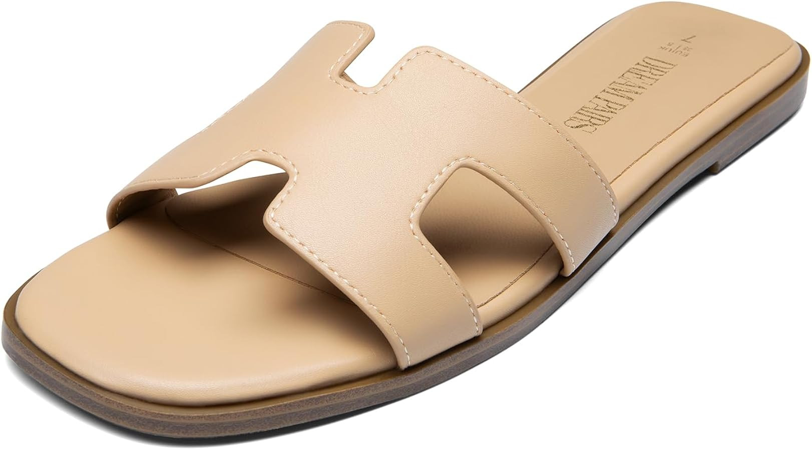 DREAM PAIRS Women's Slide Sandals Cute Slip on Flat Ladies Dressy Sandals for Summer SDSS2401W | Amazon (CA)