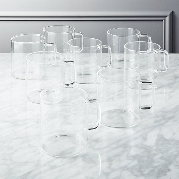 set of 8 cantina glass mugs | CB2
