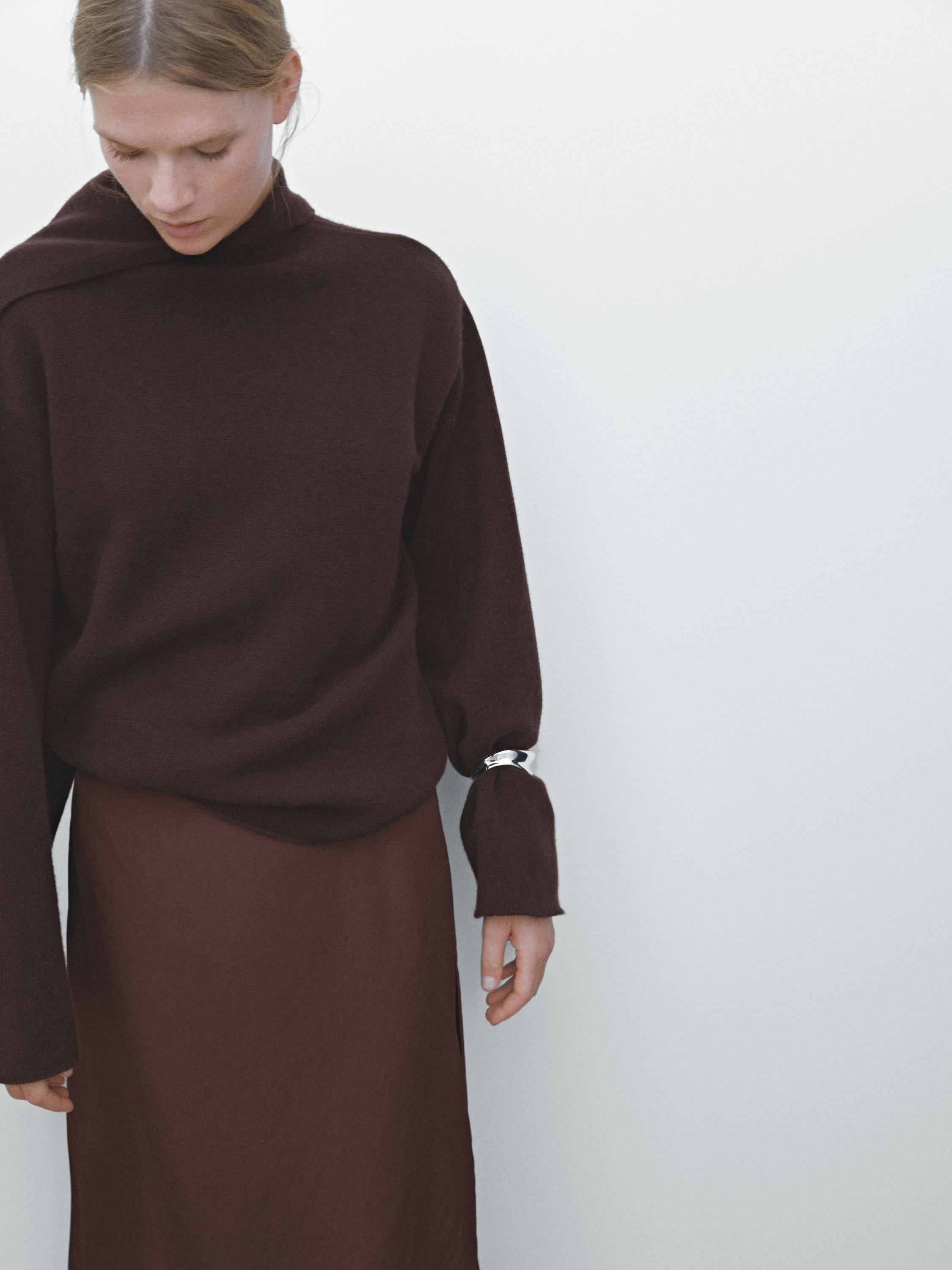 100% wool cape sweater - Limited Edition | Massimo Dutti UK