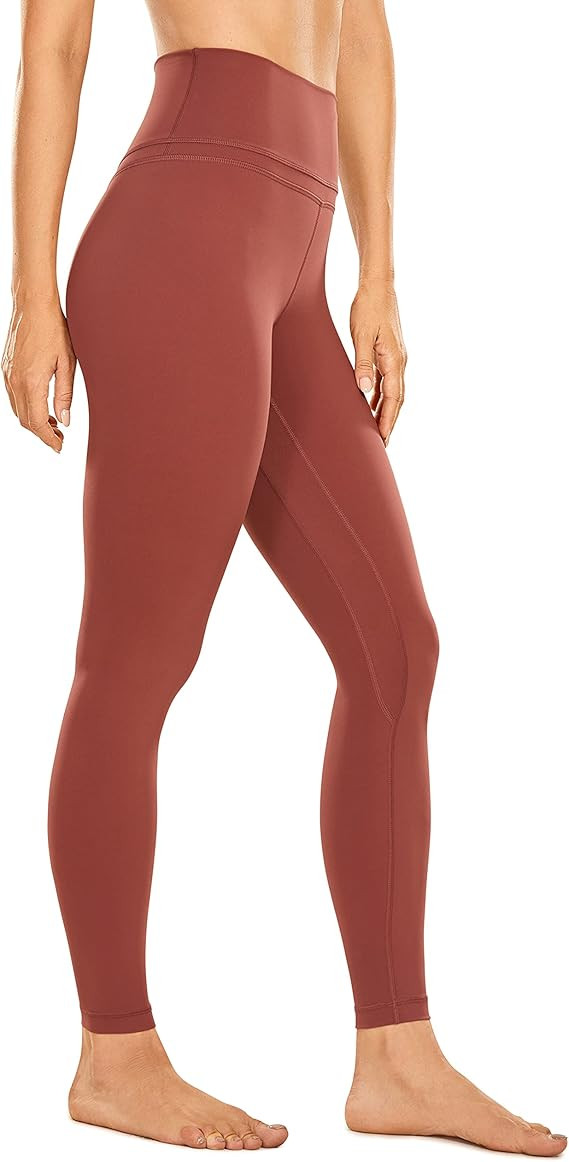 CRZ YOGA Women's Naked Feeling Workout Leggings 25 Inches - 7/8 High Waist Yoga Tight Pants | Amazon (US)