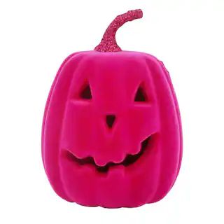 6.8" Hot Pink Flocked Light Up Jack-O-Lantern by Ashland® | Michaels | Michaels Stores