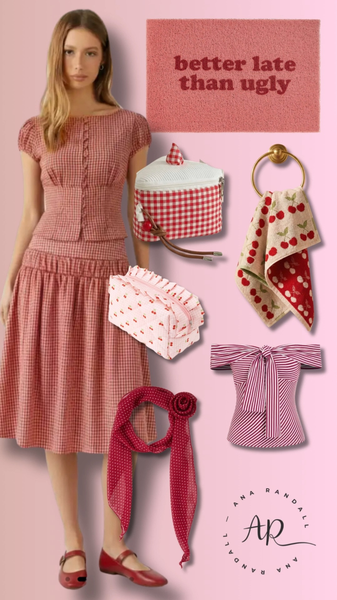 My finds 🍒❤️
There’s something so charming about classic prints and feminine details. Gingham, soft florals, delicate bows — pieces that feel timeless but still playful.

I love incorporating subtle color and sweet accents into everyday style. It’s a reminder that getting dressed can be light, joyful, and intentional — even in the middle of a full week.

Everything is linked on LTK if you’d like to see the full edit. ✨

😘 Ana.

#LTKootd #LTKdayinmylife #LTKmomlife