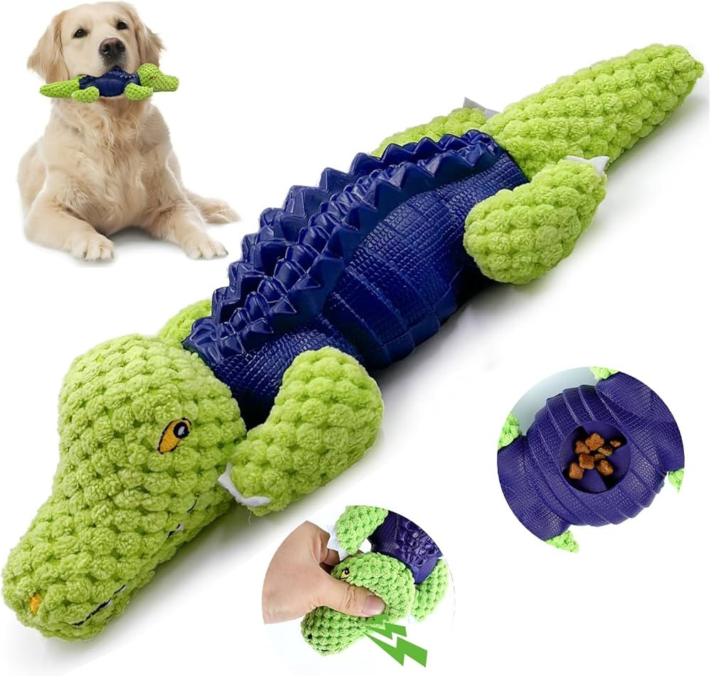 Dog Chew Toys for Small and Medium Breeds, Squeaky Dog Toys Plush, Interactive Dog Toys to Keep T... | Amazon (US)