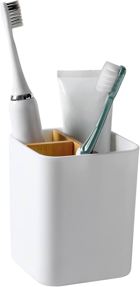 Toothbrush Holder for Bathrooms, 3 Slots Toothbrush and Toothpaste Holder Bathroom Counter Organi... | Amazon (US)