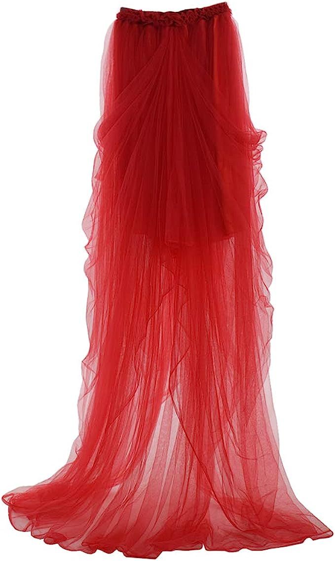 GRACEART Victorian Bridal Tutu Skirt Tulle Floor Length Wedding Skirt | Amazon (US)
