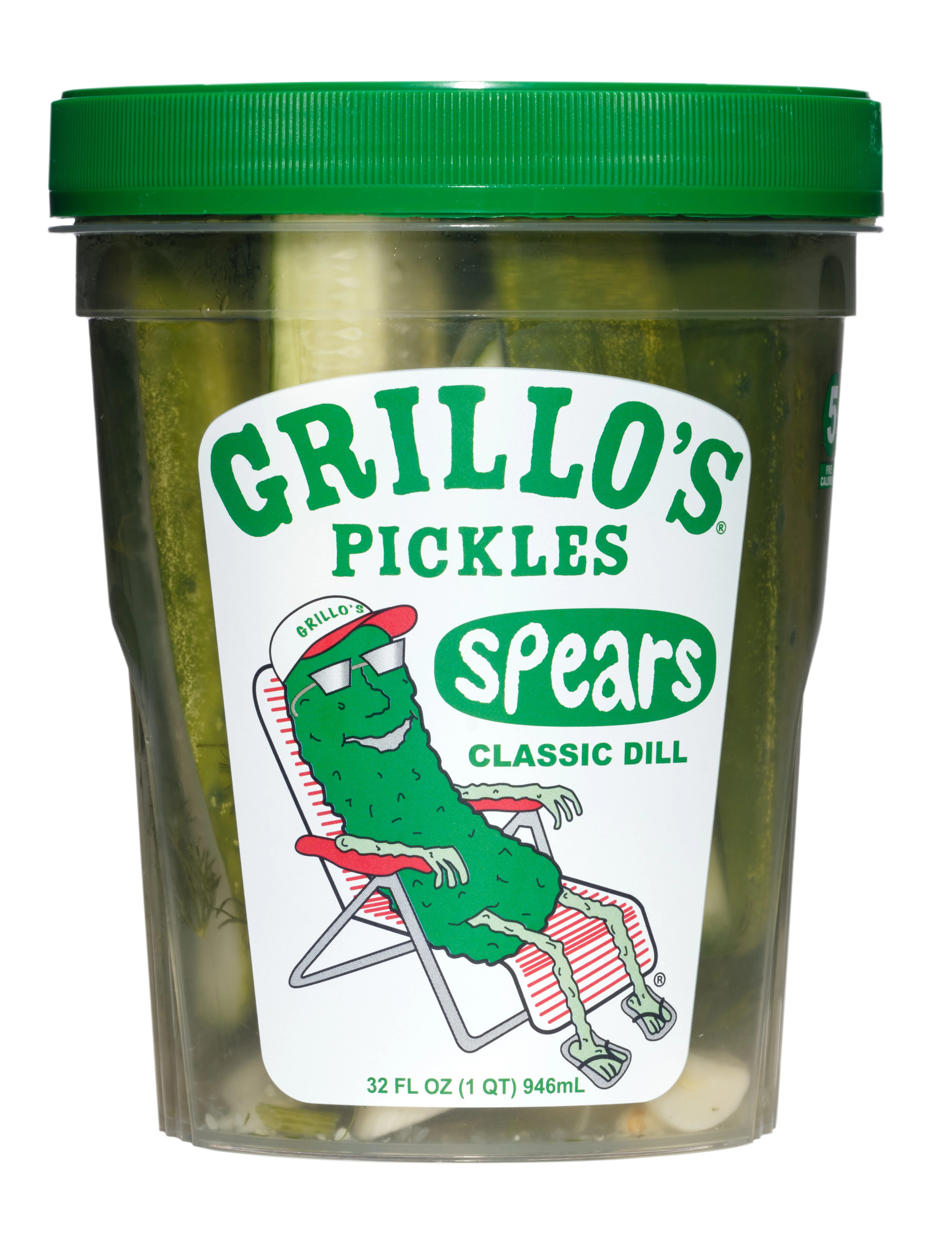 Grillo's Pickles Classic Dill Pickle Spears, 32 fl oz, Jar | Walmart (US)