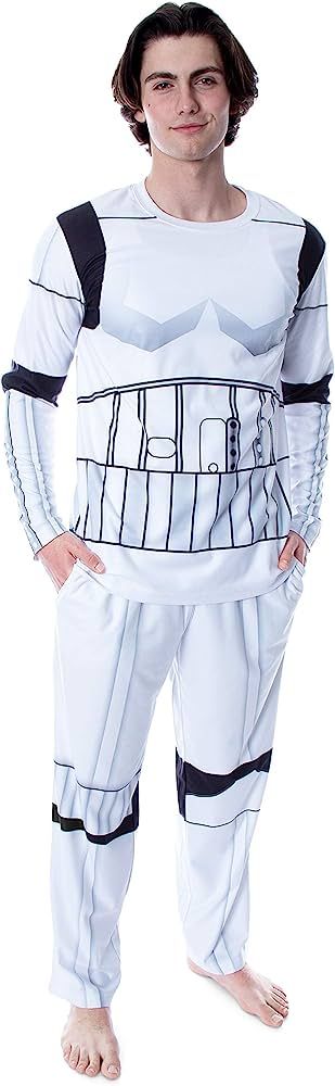 Star Wars Men's Stormtrooper Costume Pajamas Long Sleeve Shirt And Pants Loungewear Sleep Set | Amazon (US)