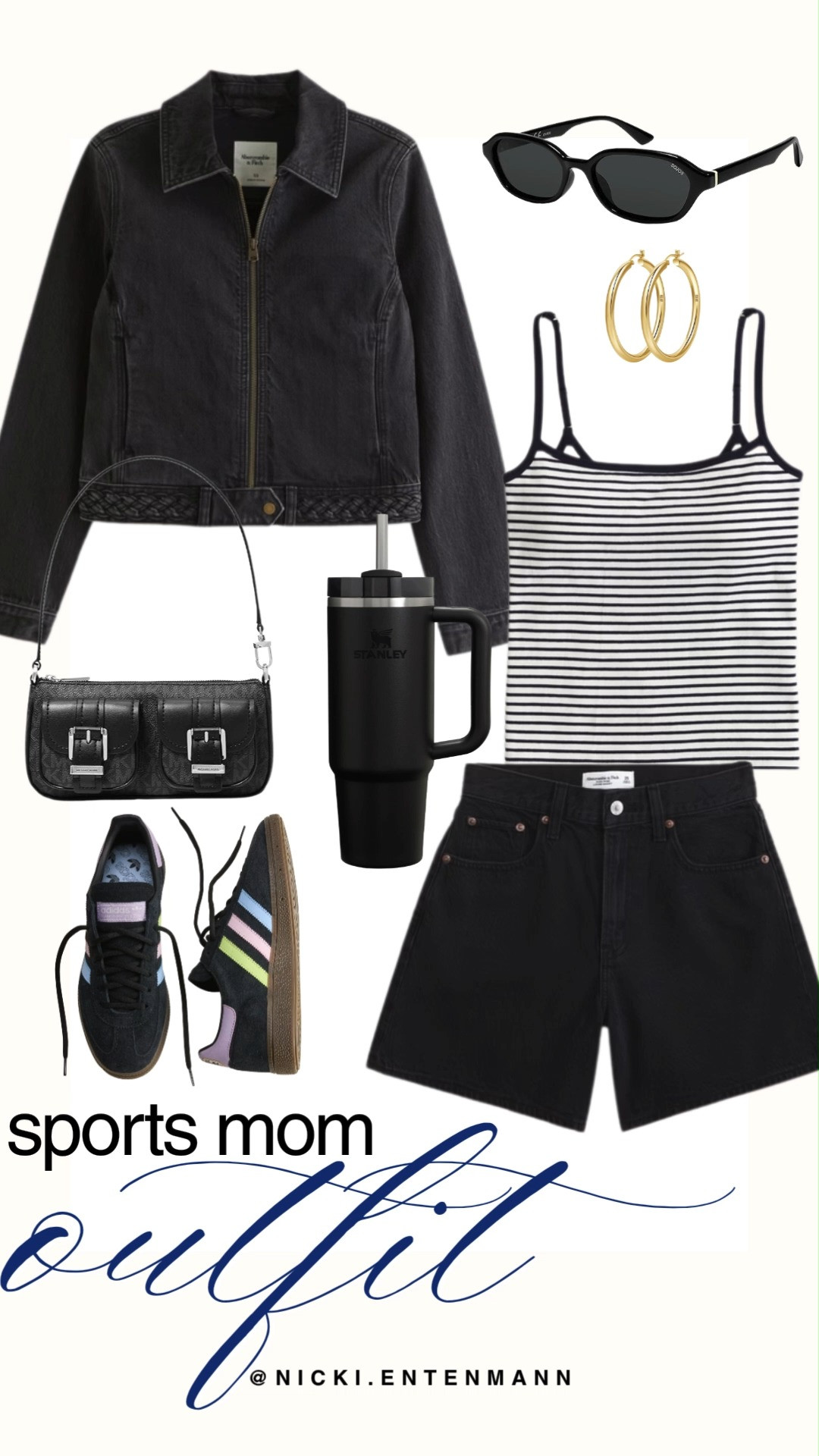 This is the ultimate sports mom uniform for those back-to-back game days. From the sidelines to the snack run, this all-black ensemble with pops of color on the kicks keeps you looking sharp and feeling comfortable. Stay hydrated and stay chic.

#sportsmom #momstyle #gamedayoutfit #casualstyle #weekendvibes #streetstyle #ootdinspo #momsoftiktok #springfashion #athleisure 

 #LTKootd #LTKmomlife #LTKSaleAlert