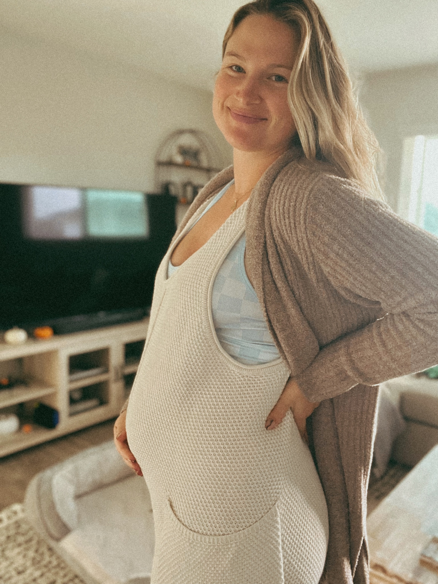 I LIVED in this onesie while I was bumpin. It stretched with me through my entire pregnancy and I love wearing it even now 🤍Perfect for lounging, beach days or hanging with the fam  
#pregnancyoutfit #maternityfashion 

#LTKcurves #LTKbump #LTKbaby