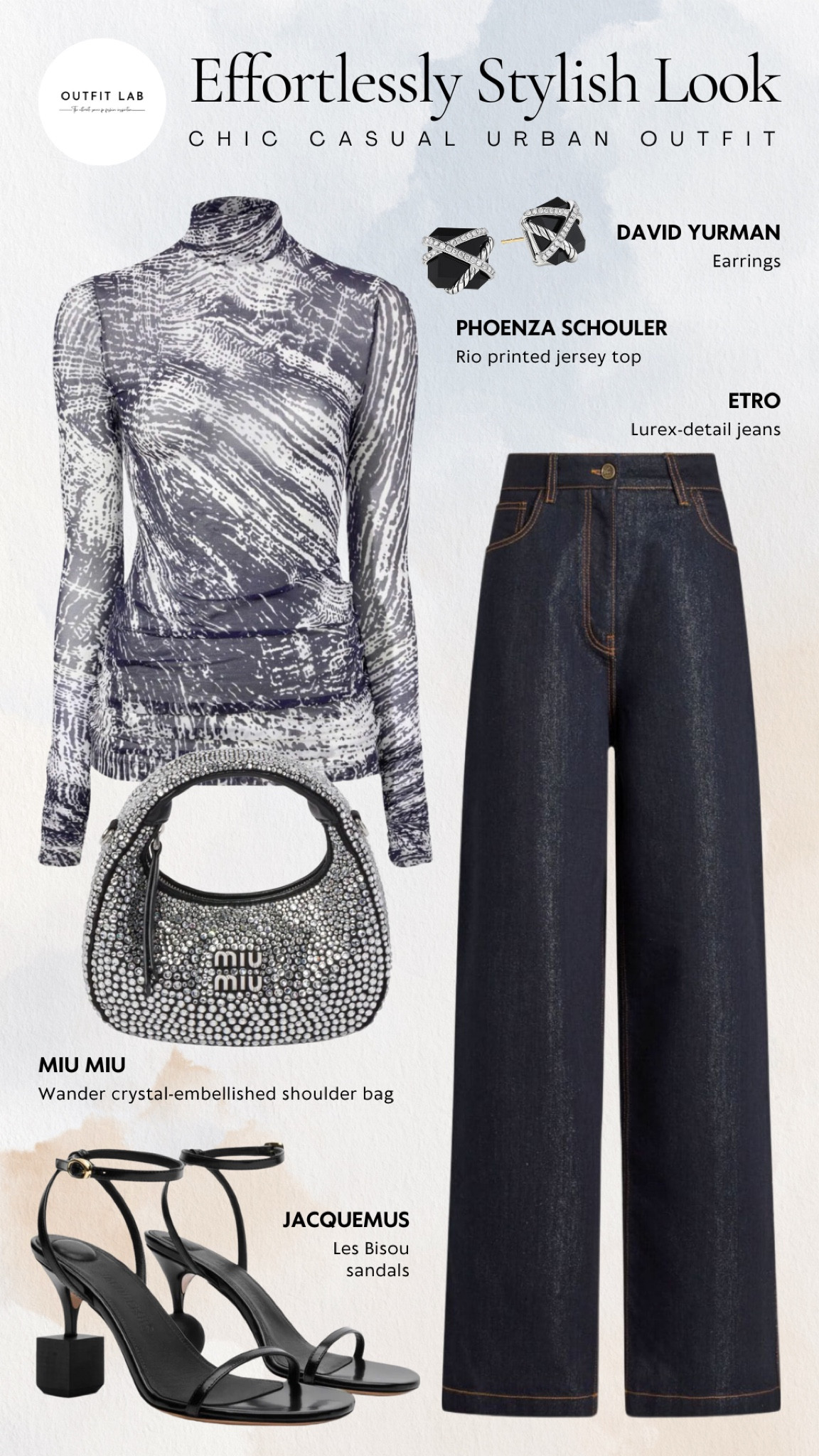 Chic Casual Urban Outfit: Effortlessly Stylish Look – Shop Now!

Elevate your everyday style with this chic casual urban outfit. Featuring stylish Etro jeans paired with a Proenza Schouler top for a modern and effortless look. Step into trendy Jacquemus sandals and carry your essentials in a sleek Miu Miu bag. Complete the ensemble with elegant David Yurman earrings. Perfect for any day out in the city, this outfit ensures you stay fashionable and comfortable. Shop now to enhance your urban wardrobe with this stylish ensemble!

#LTKShoeCrush #LTKStyleTip #LTKNYFW