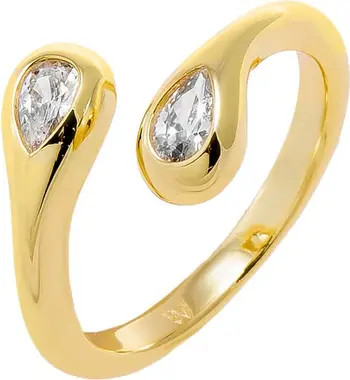 BY ADINA EDEN CZ Teardrop Claw Wrap Ring | Nordstrom | Nordstrom