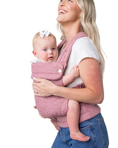 Mabē Monarch Ergonomic Baby Carrier – Premium Cotton Soft Structured Newborn to Toddler Carrier with Hip-Healthy Design, 3 Carry Positions (7-35lbs), Lightweight & Breathable,(Mauve Wings) | Amazon (US)