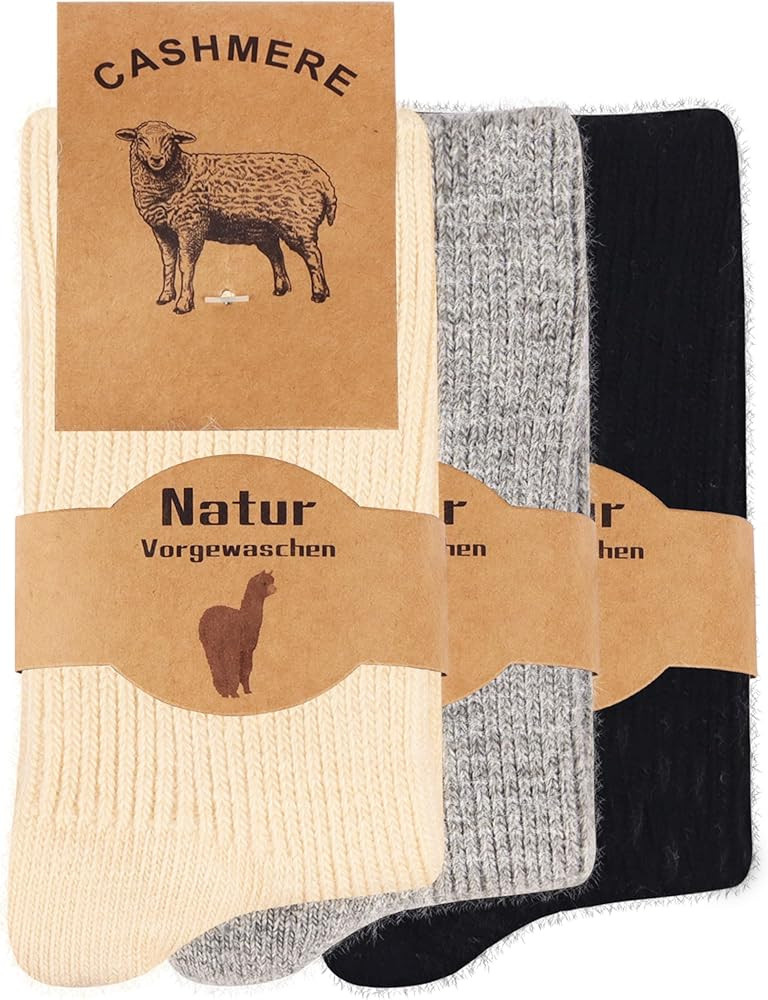 Jeasona Damen Kaschmirsocken für Damen Kaschmir-Bettsocken Wintersocken Thermosocken Warme Lang | Amazon (DE)