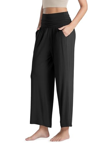 ODODOS Women's Wide Leg Palazzo Lounge Pants with Pockets Light Weight Loose Comfy Casual Pajama ... | Amazon (US)