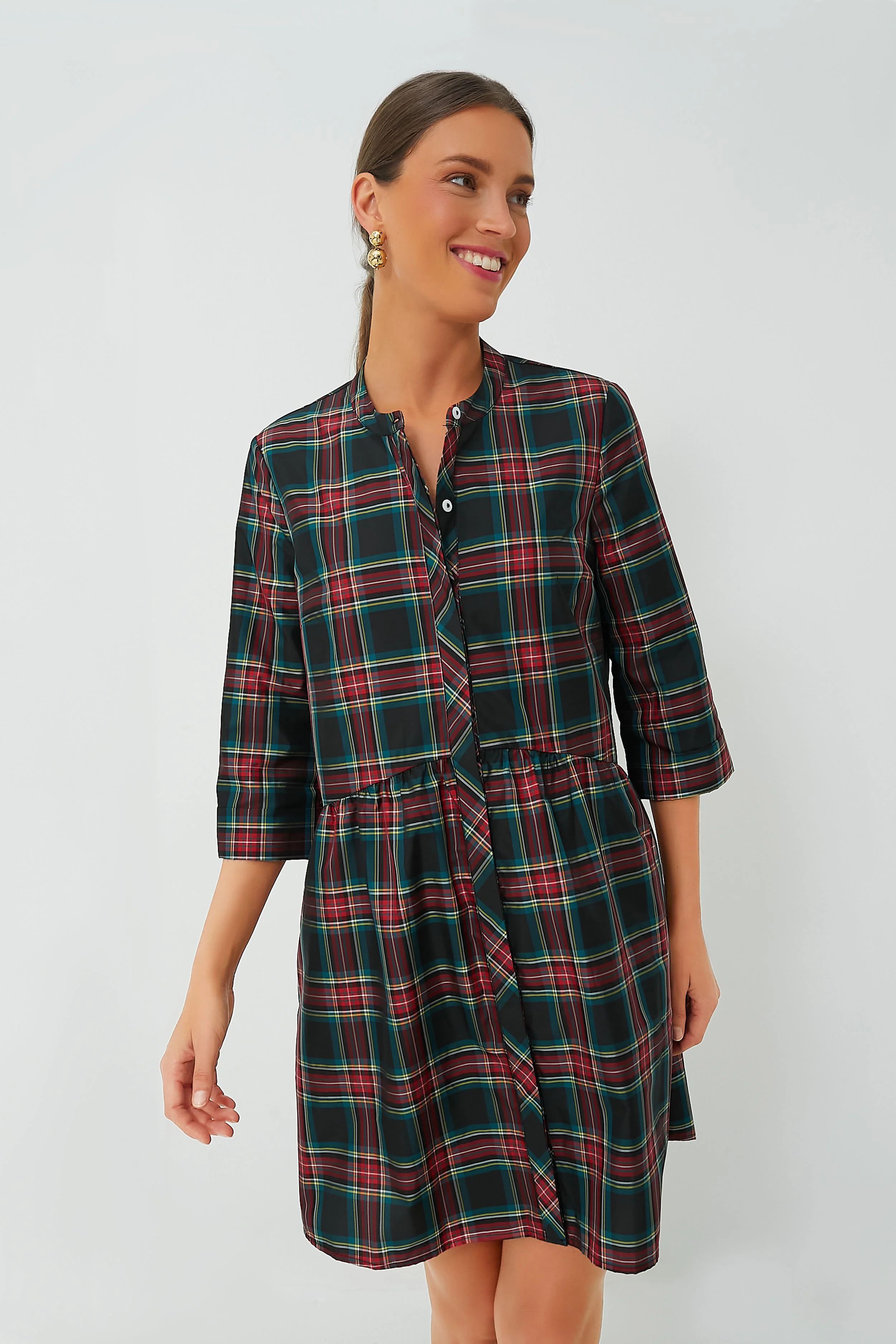 Highland Tartan Royal Shirt Dress | Tuckernuck (US)