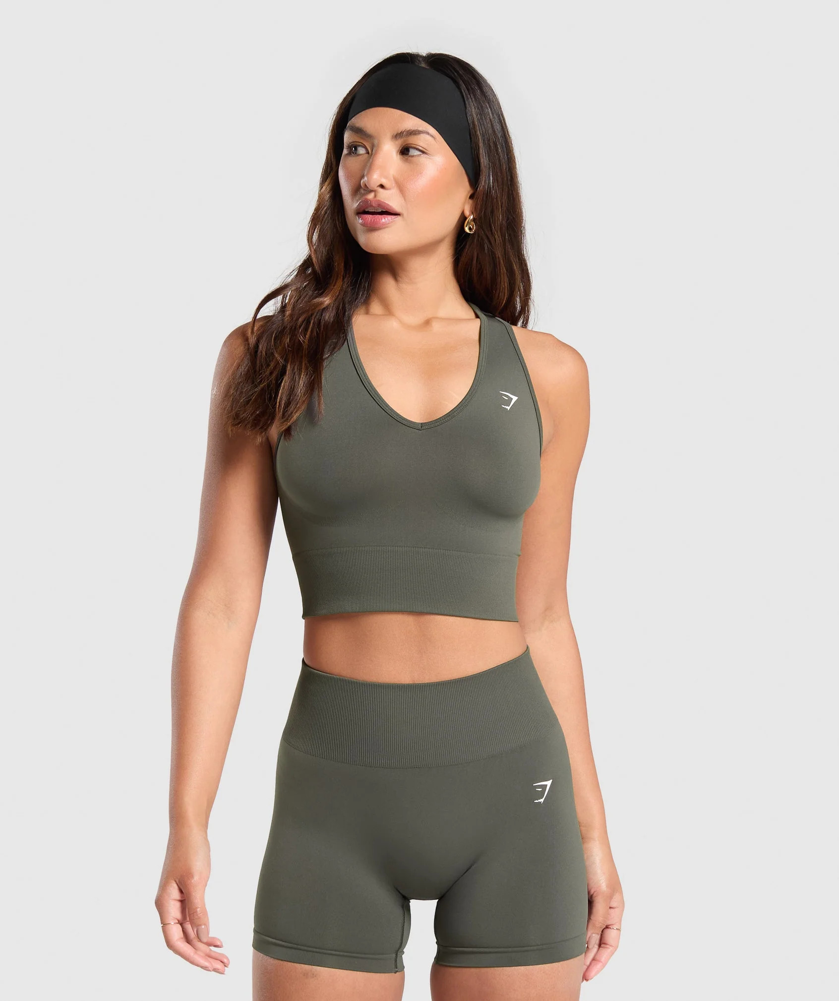 Gymshark Everyday Seamless Crop Tank - Strength Green | Gymshark US