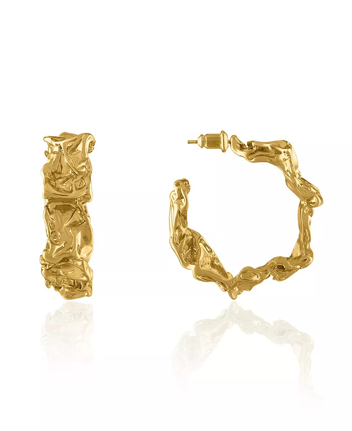 Natur Hoops in 18K Gold- Plated Brass | Macys (US)