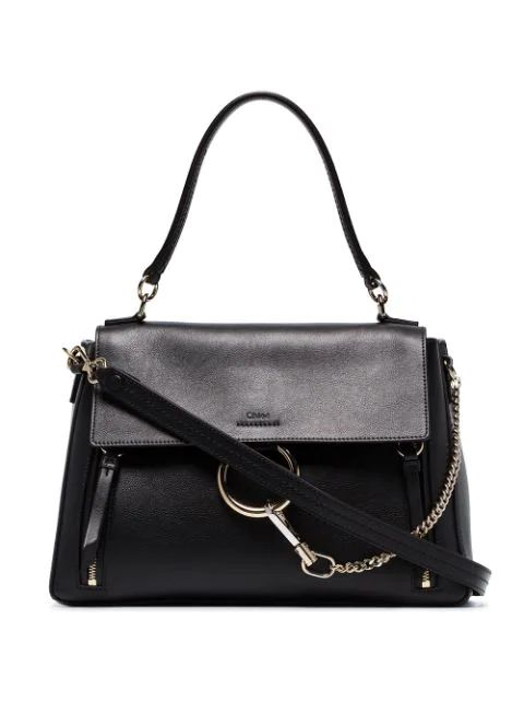 black Faye Day medium leather shoulder bag | Farfetch (US)