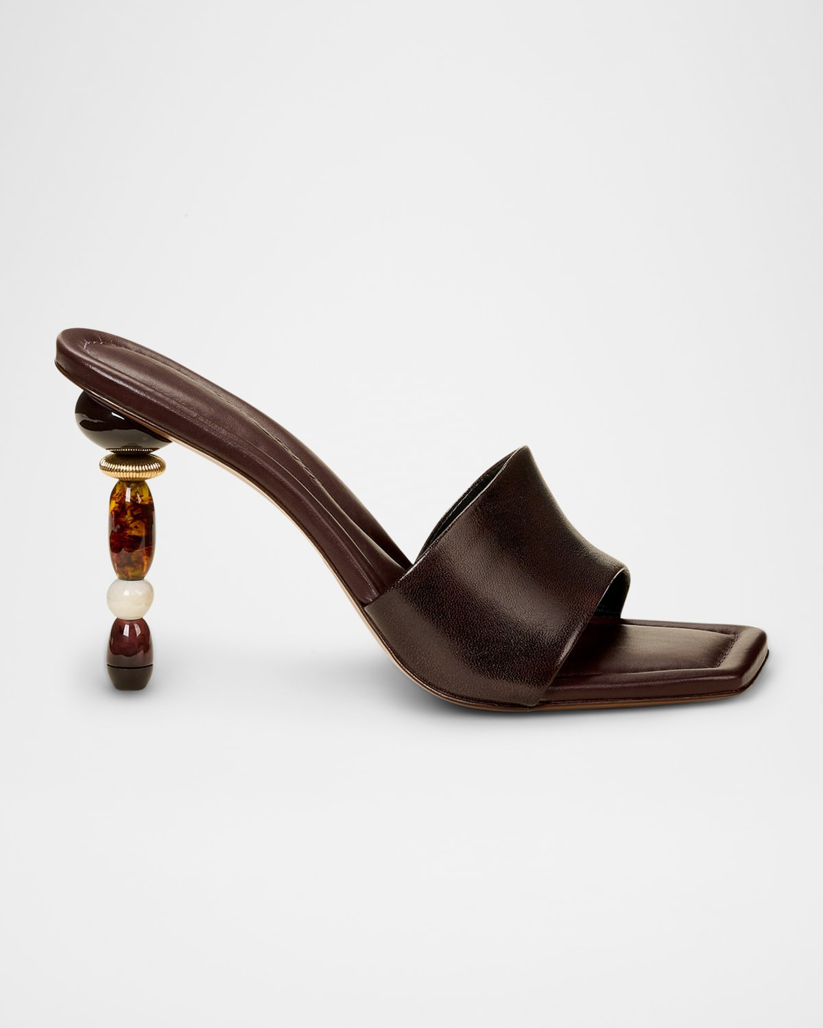 Mahina Leather Mule Sandals | Neiman Marcus