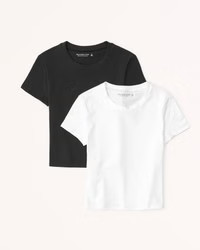 Women's 2-Pack Essential Baby Tees | Women's | Abercrombie.com | Abercrombie & Fitch (US)