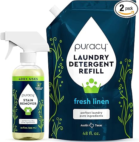Puracy 12oz Stain Remover Laundry Stain Remover Spray for Clothes, Enzyme-powered Natural Liquid ... | Amazon (US)