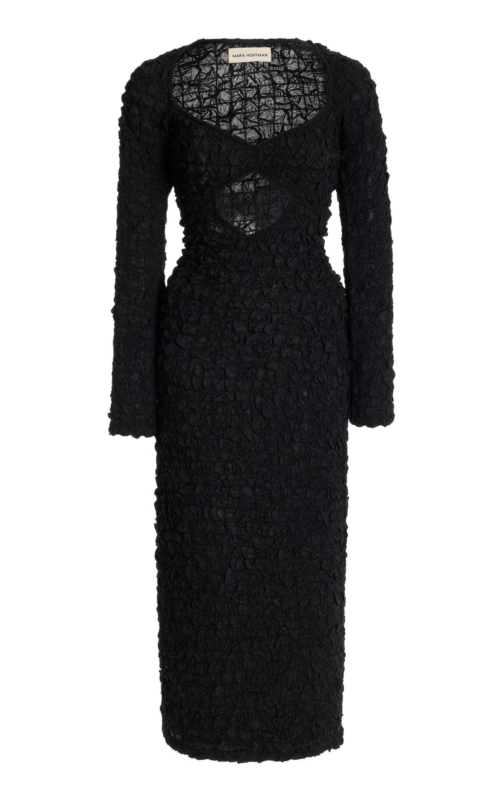 Dione Cutout Smocked Modal Midi Dress | Moda Operandi (Global)