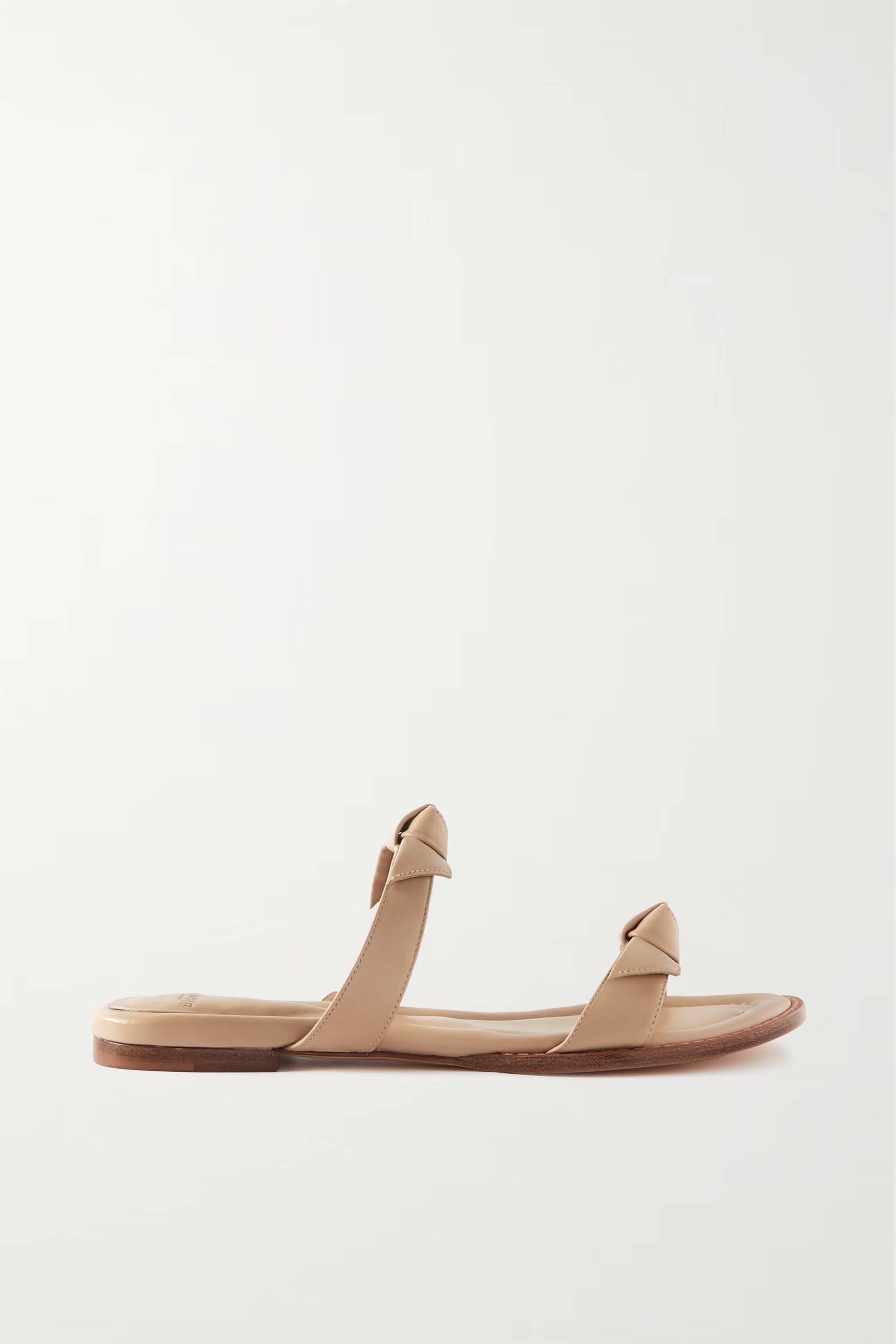 Clarita bow-detailed leather slides | NET-A-PORTER (US)