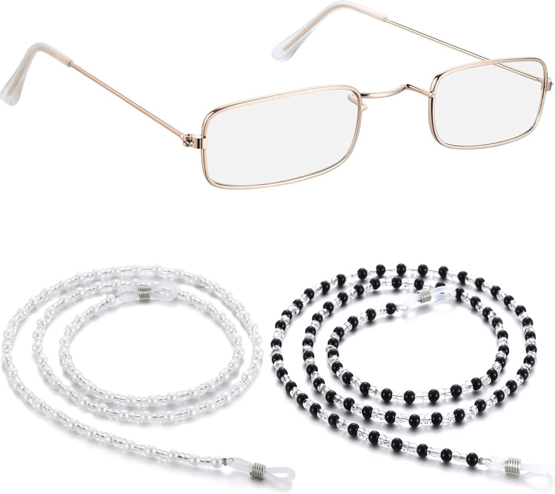 1 Pair Grandma Glasses Small Old Man Costume Glasses Granny Dress up Eyeglasses with 2 Beaded Sun... | Amazon (US)