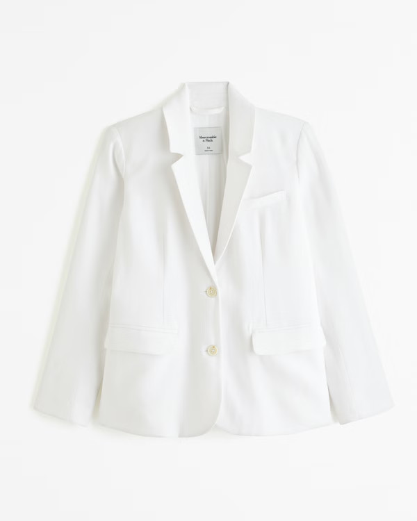 Linen-Blend Blazer | Abercrombie & Fitch (US)