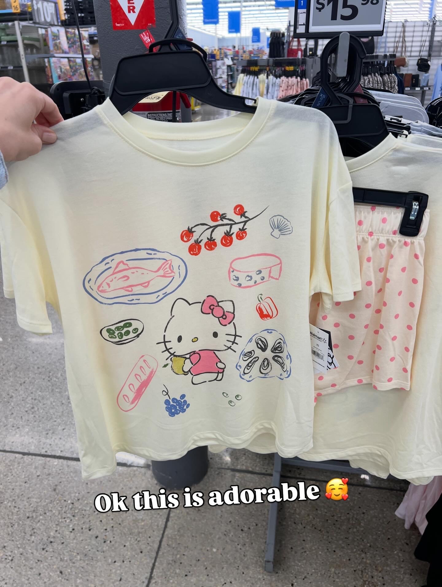 Love how they did the illustration on this pajama set at Walmart. Several styles; click through to see them all.  #walmartfashion