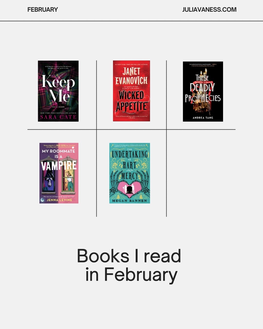 Books I read in February #books #bookish #summerreading #vacationbook #booktok #romancebooks #fantasybooks #romantasybooks #bookclub