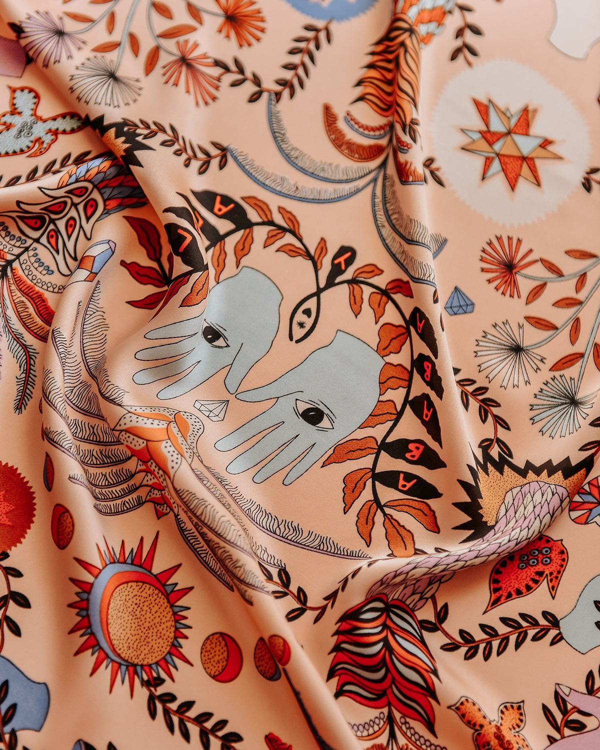 Cecily Hair Scarf - Peach | Rock N Rose