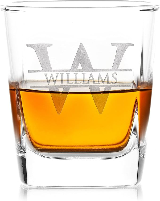 Amazing Items Single - Whiskey Gifts for Men, Personalized Whiskey Glasses w/Name & Initial - 9 D... | Amazon (US)