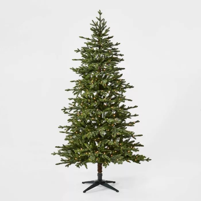 6.5ft Pre-lit Balsam Fir Artificial Christmas Tree Clear Lights with AutoConnect - Wondershop™ | Target
