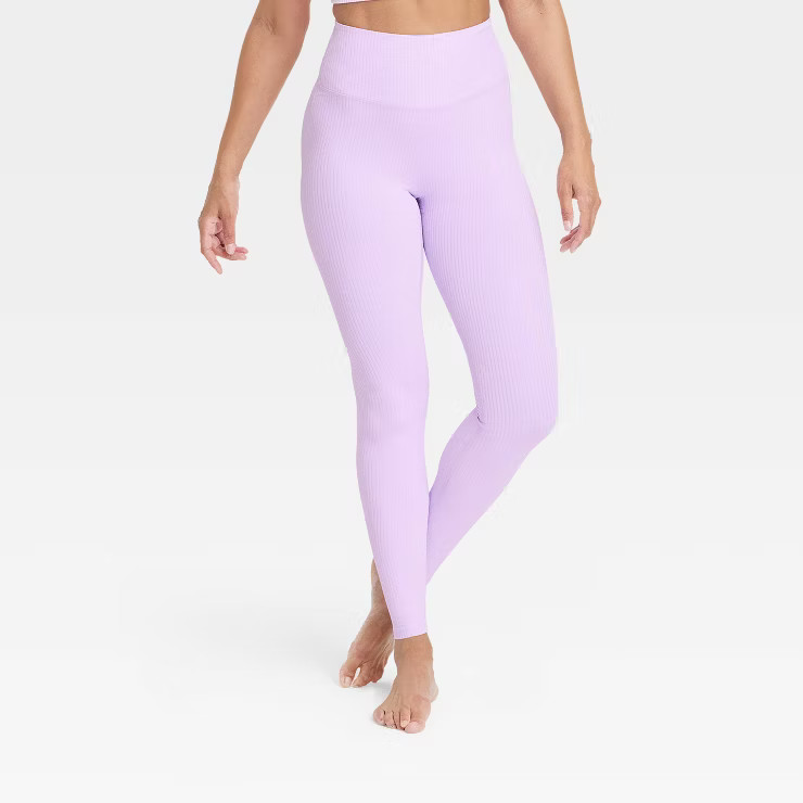 Women's Rib Curvy Leggings - All in Motion™ | Target