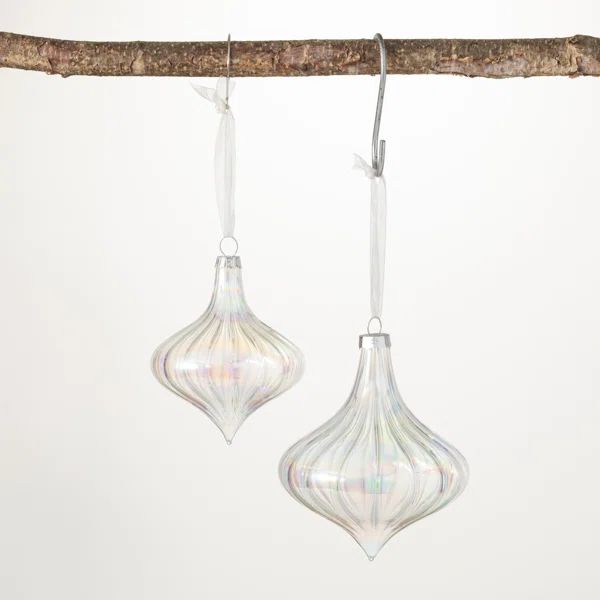 Gilded Elegance Glass Christmas Finial Ornament | Wayfair North America