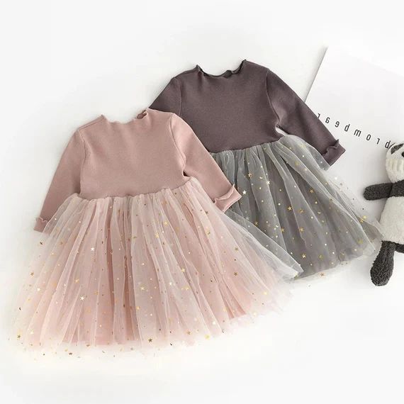 Boho Baby Long Sleeve Tutu Lace Dress First Birthday Dress | Etsy | Etsy (US)