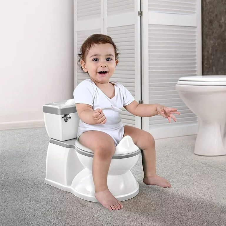 RONBEI Realistic Potty Training Toilet for Kids and Toddlers w/ Flushing Sounds, Splash Guard | Walmart (US)
