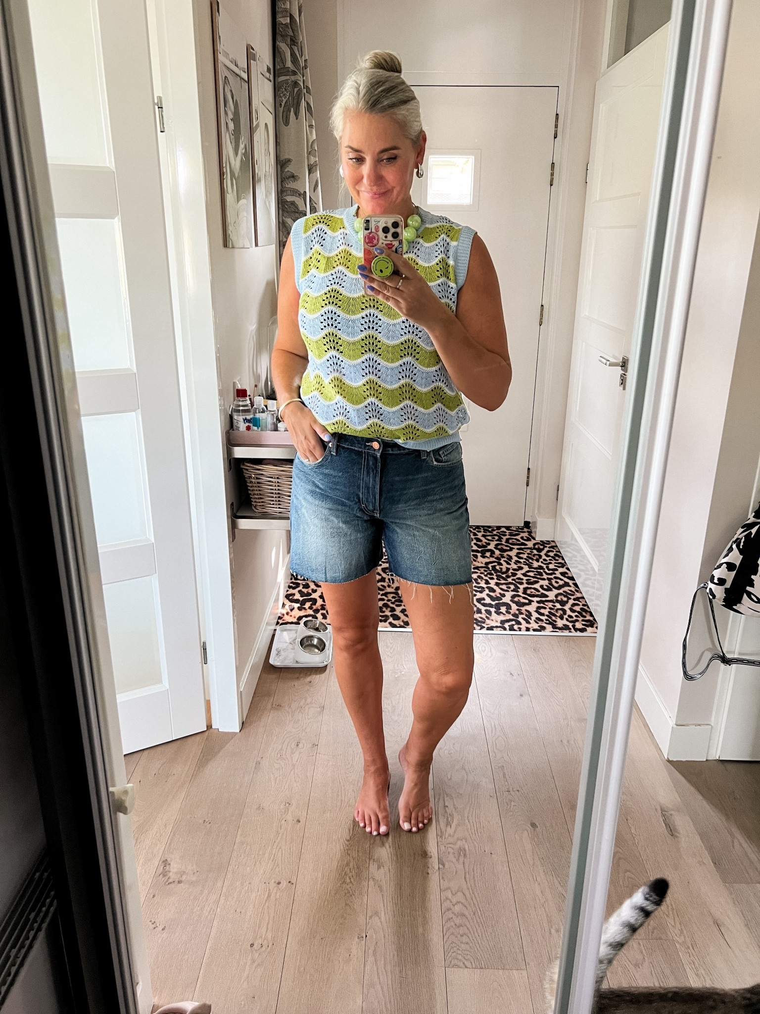 Ootd - Tuesday. Green and blue striped crochet top (xl) paired with denim shorts (44). Green necklace is from Bijou Brigitte. 



#LTKsummer #LTKtravel #LTKeurope