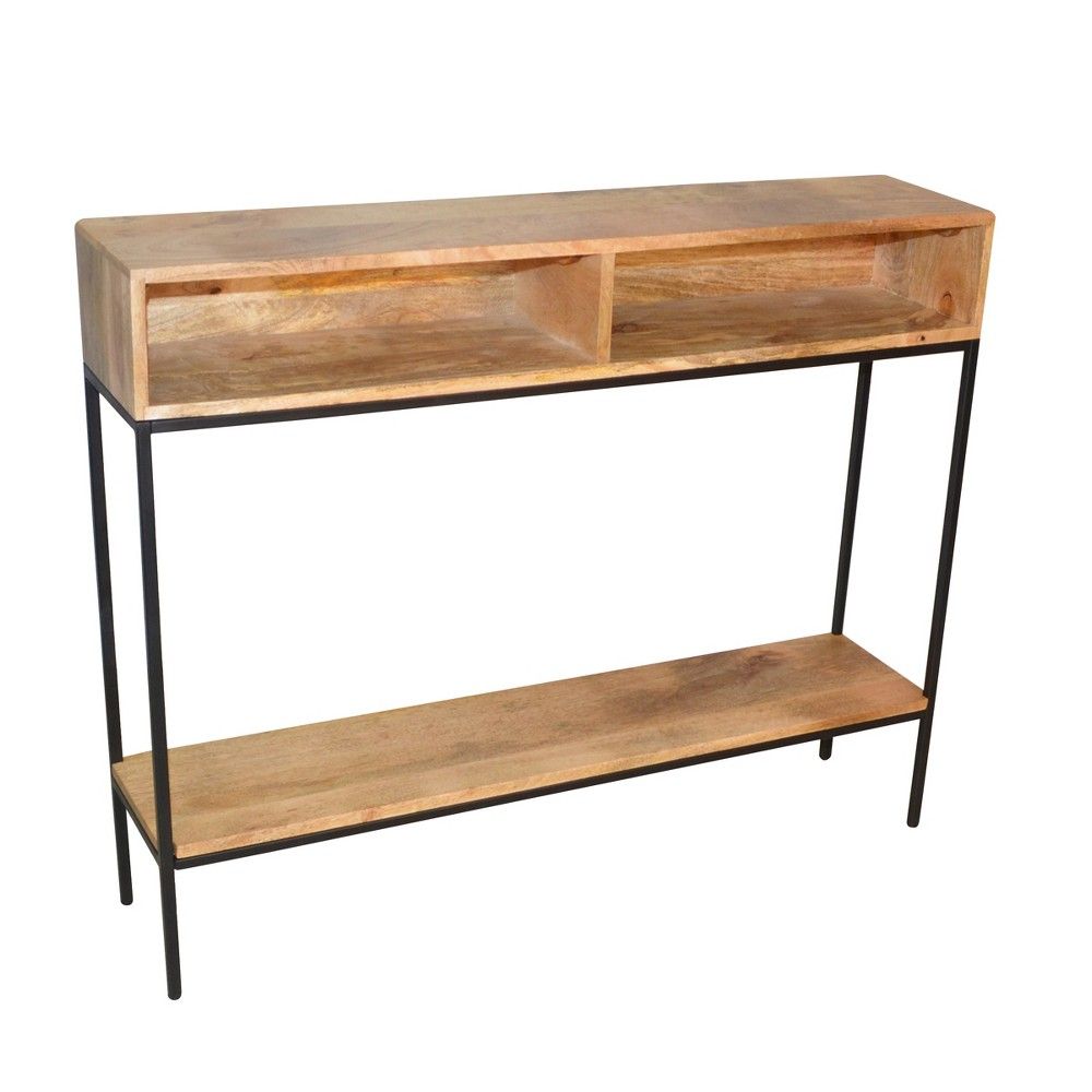 Halsey Console - Natural/Black - Carolina Chair and Table | Target