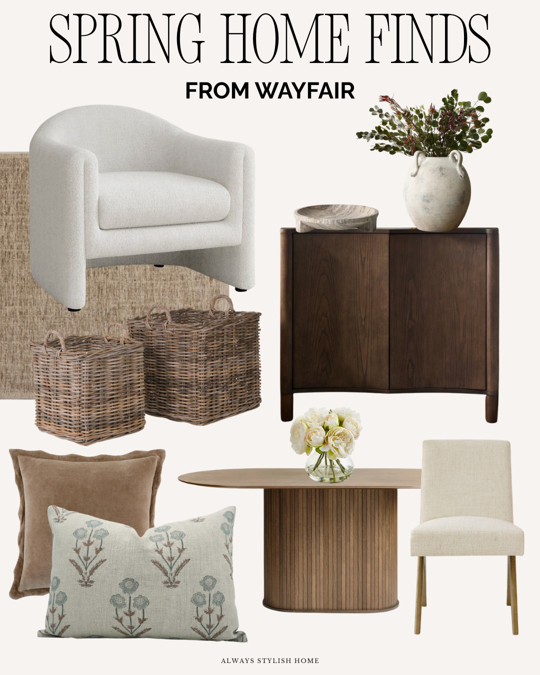 wayfair home decor, wayfair new arrivals, @wayfair home finds, neutral home decor, wayfair style, wayfair finds for your home and living room, wayfair console table, accent chair, home decor accents 

 #LTKSeasonal #LTKHome