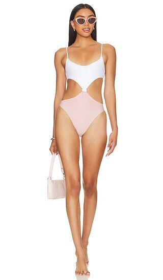 Paetyn One Piece in White & Nude | Revolve Clothing (Global)